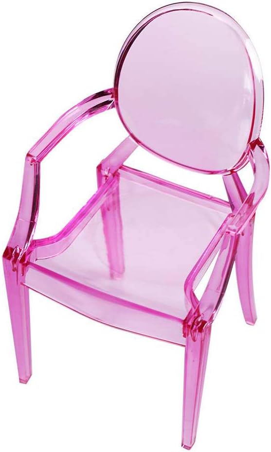 Flushzing 1:6 Dollhouse Chair Simulated Plastic ature Armchair Furniture Model Doll House Accessories
