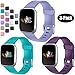 Wepro Bands Compatible with Fitbit Versa/Fitbit Versa 2/Fitbit Versa Lite SE SmartWatch for Women Men, Sports Replacement Wristband Strap for Fitbit Versa Watch, Large, 3 Pack, Periwinkle, Teal, Plum