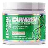 EVOGEN CARNIGEN Naturals, Carnitine Fat Burning Powder, Carnitine Tartrate, Acetyl-l-carnitine, Carnitine Orotate, Carnitine Fumarate, Bioperine (Mandarin Orange)