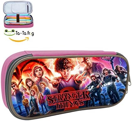 PINGPING88 Stranger-Things Pencil Case Bag Storage Organizer Student Box Blue