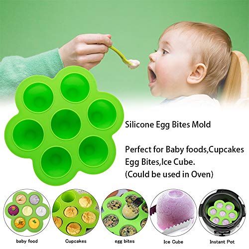 Instant Pot Accessories - 13 PCS Accessories Compatible with 5/6/8 Qt Instant Pot / Pressure Cooker - Steamer Baskets,Non-Stick Springform Pan,Egg Rack,Egg Bites Mold,Kitchen Tong and More