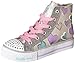 Skechers Kids Shuffles Light Up Sneaker (Toddler/Little Kid), Silver/Multi, 12.5 M US Little Kid