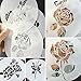 ART Kitchenware 6pcs/set Wedding Roses Cookie Cake Stencil Set Sugar Flowers Cake Decoration Mold ST-904 Beige/Semi-Transparent