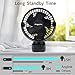 AngLink Clip on Fan for Stroller, Rechargeable Battery Mini Desk Fan, 4 Speeds, Black
