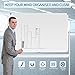 Mobile Whiteboard, Double Sided Dry Erase Board Aluminum Frame, Rolling Stand White Board & Accessories with 4 Markers, 1 Eraser, 12 Push Stickers (48x32)