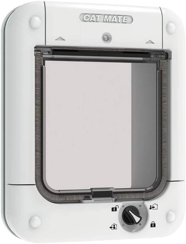Cat Mate Microchip Activated Cat Flap, Exclusive Entry, Simple Installation, 4-Way Manual Locking, Energy Efficient, Draught Excluder with Cat-Preferred Tinted Flap