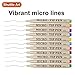 Shuttle Art 18 Pack Ultra Fine Point Tip Micro Line Pens – Waterproof Archival Ink & 11 Colors in 0.3MM Felt Tip - 7 Blacks in Tip Sizes 0.15MM to 0.5MM For Journaling Technical Illustrating Drawing