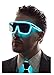 Neon Nightlife Aqua Frame/Tinted Single Lens Tron Style Light Up Glasses