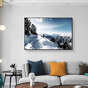 Floating Framed for Living Room Bedroom Winter Snow Vintage for