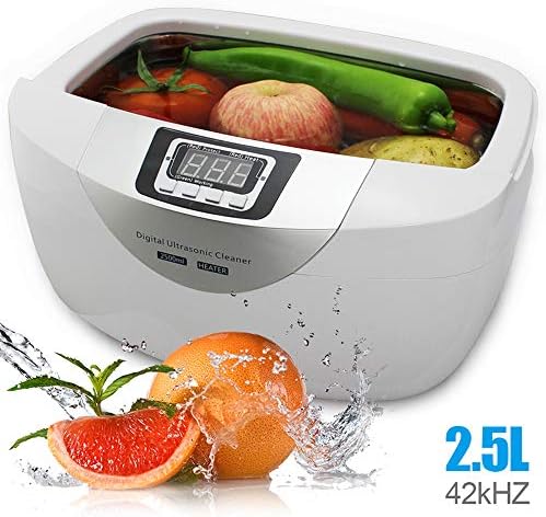 LEWWB Ultrasonic Cleaner Jewellery Cleaner 2.5L Ultra Sonic Bath Washer Machine for Jewelry Silver Ring Pendant Glasses Watch Metal Coins Denture Tools