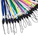 Wisdompro 20 Pack 17 inch Long Colorful Quick Release Neck Lanyards Straps Bulk for USB Flash Drives, Keys, Keychains, ID Name Tag Badge Holders - Assorted Colors