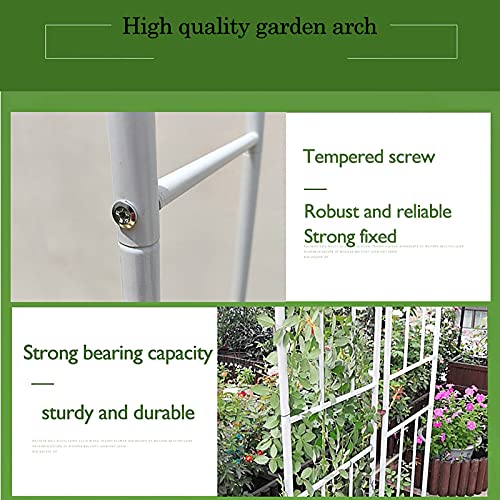 ZBYL Metall Rosenbogen, Wetterfeste Torbogen Rankenbogen, Rostfrei Rosenbogen Gartenbogen Rankhilfe Metall Pergola… – Bild 5