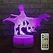 FlyonSea Dinosaur Light,Dinosaur Lamp,Dinosaur Night Light Kids 7 Colors Change Remote Control with Timer Optical Illusion Kids Lamp As a Gift Ideas for Boys or Kids (Velociraptor)