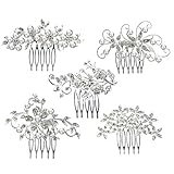 Gentlecarin Vintage Bling Crystal Hair Comb for Women Princess Luxury Style (Y0N7)