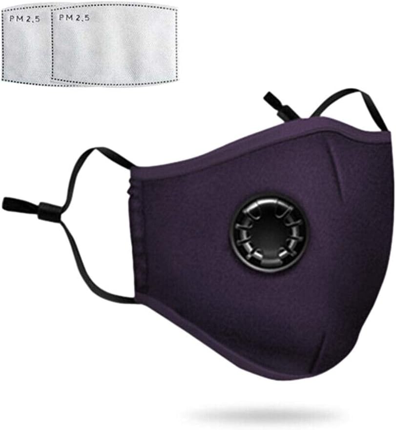 Reusable Face M.a.s.k PM2.5 Activated Carbon Filter for Breathing Insert Protective M.a.s.k Anti Pollution Washable Cotton for Adult Running Cycling Outdoor Activities