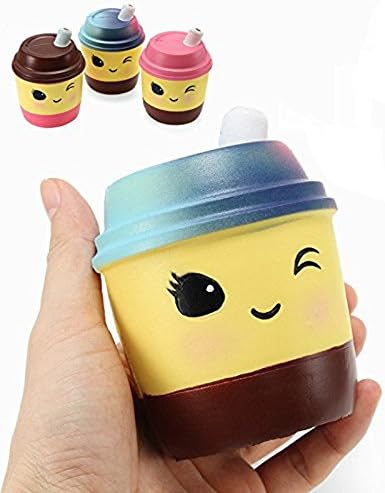 YCYBuy New Cute Jumbo Squishies Starry Milk Tea Cup Very Slow Rising Gaint Kawaii Scented Cream Foam Silly Squishies Food Simulation Kids Toy Random Shipping