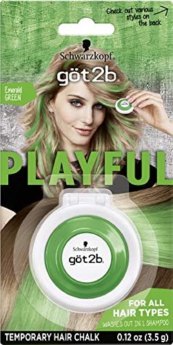 シュワルツコフ Schwarzkopf Got2b ゴットゥービーヘアチョーク グリーン 1日だけ 黒髪にも驚きの発色 シャンプーで簡単off 毛束を挟み滑らせるだけ ハロウィン コスプレ アニメ 仮装 ライブ パーティー フェス ヘアカラー Schwarzkopf シュワルツコフ 3 5g