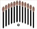 Red Tail Crafters Herb Garden Plant Markers Laser Etched Metallic Oval Stick Style 12/set 08in Brushed Copper/Black