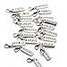 M&T 20PCS Silver Tone No-Repeat Words Clip-On Charms Pendants, Jewelry DIY Supply Wholesale C25