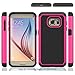 Galaxy S7, Berry Accessory(TM) [Drop Protection] Protective Case [Shock Proof] [Dual Lawyer] Hybrid Defender Armor Case Cover For Samsung Galaxy S7 With Free Berry logo stand holder(Hot Pink)