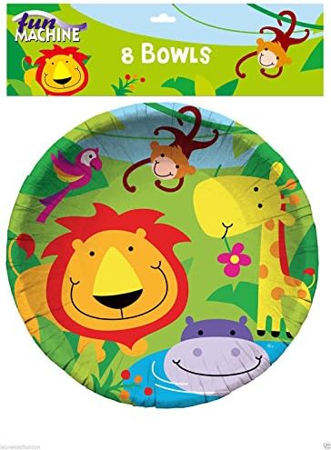 Animal Lion Jungle Birthday Party Pack Jungle party Table Ware and decoration (8 Bowls)