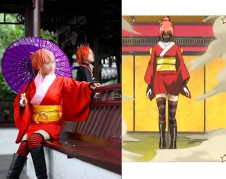 Amazon 超人気コスプレ衣装 銀魂 神楽 吉原炎上編 ウィッグ 髪飾り 付 コスプレ 仮装 通販