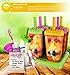 Popsicle Molds Set - BPA Free - 6 Ice Pop Makers + 1 Extra Mold + Silicone Funnel + Cleaning Brush + Recipes E-book - by Lebice