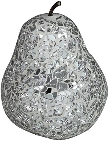 CIMC Mosaic Pear Decoration Silver #GW1129-