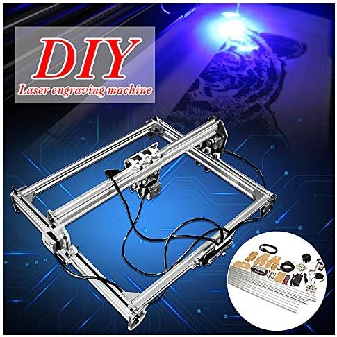 5065cm Mini 3000MW Blue CNC Laser Engraving Machine 2Axis DC 12V DIY Engraver Desktop Wood Router/Cutter/Printer+ Laser Goggles