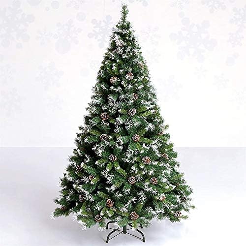クリスマスツリー 人工 クリスマスツリー セット 雪の影響クリスマスツリー消灯 家庭用プレミアムヒンジ式人工クリスマスツリー簡単な組み立てで松ぼっくり頑丈なメタルスタンド Color Green Size 240cm 8ft Licor Co Jp