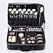 ROWNYEON Makeup Bag Organizer, Professional Portable Travel Makeup Bag for Make-up Artist, Makeup Train Case with EVA Adjustable Dividers |14x10 Inch | Black