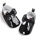 Voberry Toddler Baby Girls Boy's Sneaker Moccasins Anti-slip Soft Sole Bow Shoes (0~6Month, Black)