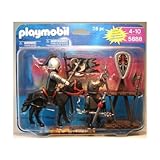 Playmobil 5888 Knight on Horse + Knight w weapons rack