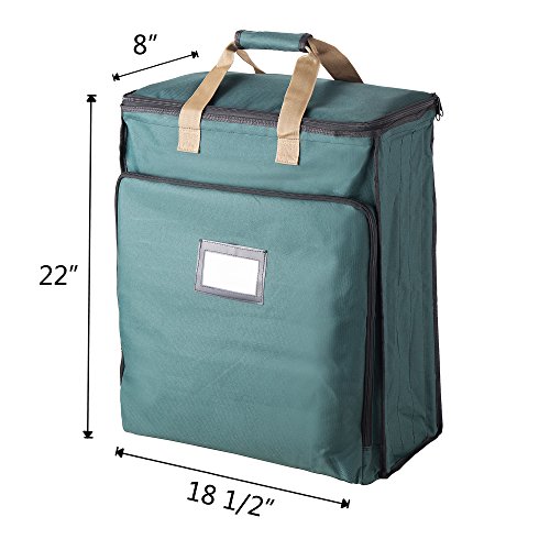 Tiny Tim Totes 83-DT5580 Ultimate Organizer | Premium Holiday Storage for Gift Wrap and Bags | Green
