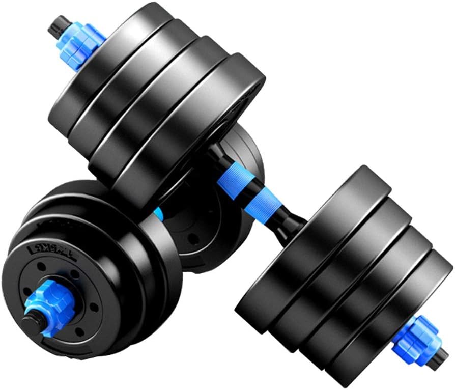 Summerone Dumbbells Pairs 3-44 lbs Adjustable Dumbbell Weight Set Barbell Lifting with 2 Connector for Home Bodybuilding Training