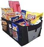 Busy Life Trunk Organizer - Best For Holding Groceries, Storing Cargo, While Folding Flat for Easy Storage. Never Slides Around - Comes with Stiff Bottom Support - Bonus Reusable Bags (Automotive)