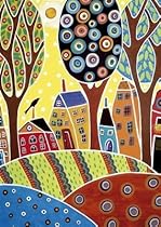 Houses Barn Landscape, Karla Gerard - Educa 500 Piece Puzzle by Educa