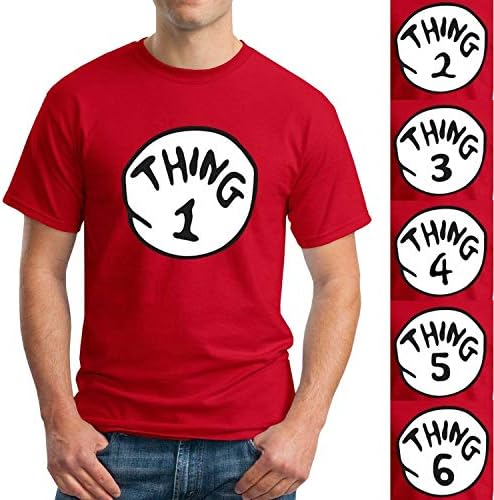 DR. Seuss Thing 1 Thing 2 Adult Shirt - Thing 1-6 Adult Size S - 5XL - Thing 1 Thing 2 Funny Shirt