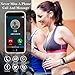 WOWGO Fitness Tracker, Women Sport Tracker Smart Watch Band Bracelet, Heart Rate Monitor Smart Bracelet,Wristband Watch with Health Sleep Activity Tracker Pedometer for Smart Phone (Black and Silver)