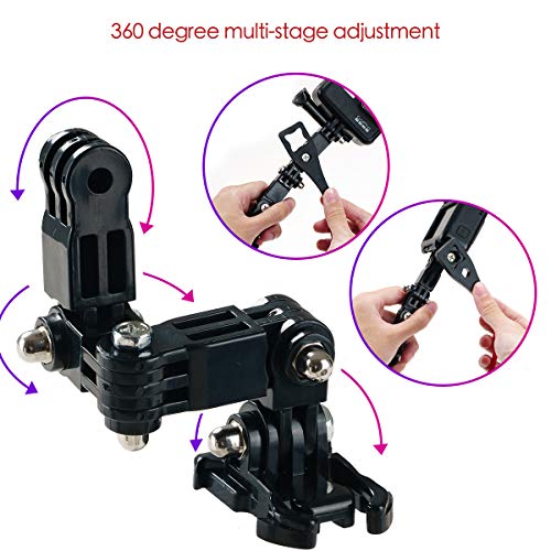 PROVO Camera-helmhouder accessoireset, vooraan helmhouder voor GoPro camera - Afbeelding 5