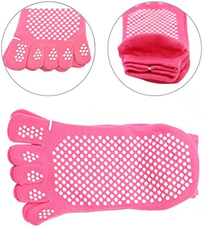 Yoga Socks Non Slip Grip Socks Cotton Women Toe Pilates Socks