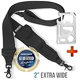 Team's 2 Point Rifle Sling- Hunting Military Rifle Strap, Gun Accessories, 2'' Extra Wide Strap | Sling with swivels -Fits Any Gun |2 Point Strap, Adjustable Length 40''-59''+Free Bonus (SWIVELS)