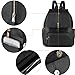 Leather Backpack, COOFIT Black Leather Backpack Women SchoolBag Casual Daypack