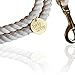 Rope Dog Leash- Rope Leash- Dog Rope Leash- Rope Leashes for Dogs- Heavy Duty Dog Leash- Dog Leashes for Medium Dogs Large Dogs- White Dog Wedding Leash- 5 ft- Durable Cotton and Comfortable