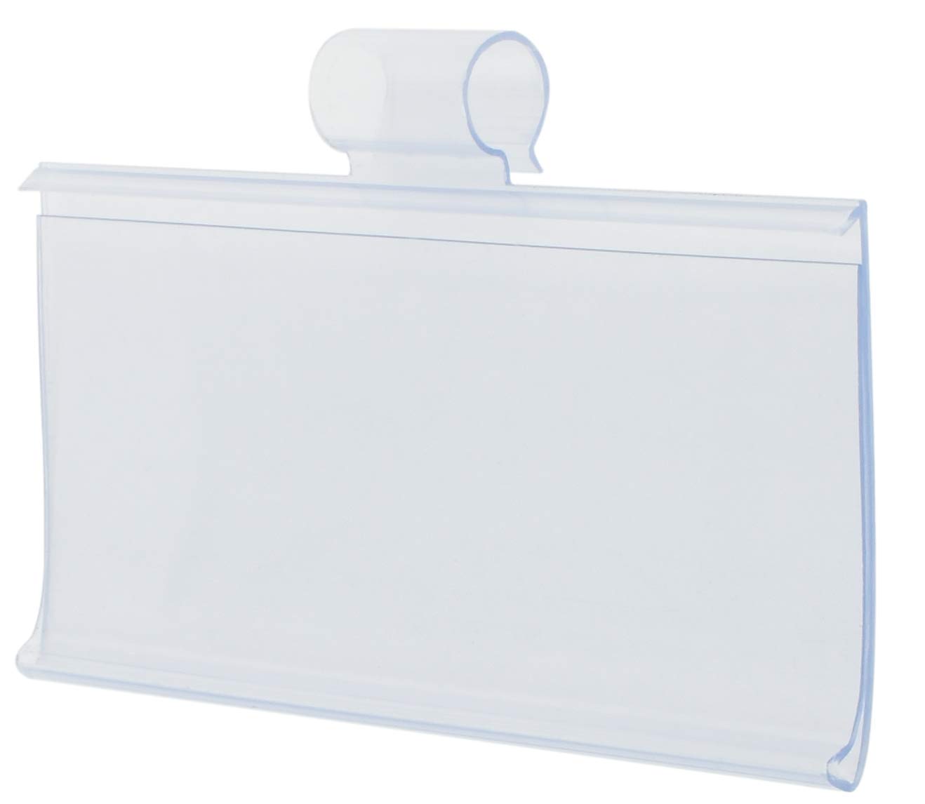 Plastic Label Holders 3" - Ultra Clear Easy Clip Design - Pack of 100