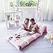 Butterfly Craze Floor Lounger Cover - Machine Washable Floor Mattress Cover - Versatile Seating & Sleeping Pad Alternative - Guest Bed Option for Sleepovers - King Size, Pink Ballerina