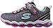 Skechers Kids Girls' Glimmer Lights Sneaker, Black/Multi, 3 M US Little Kid