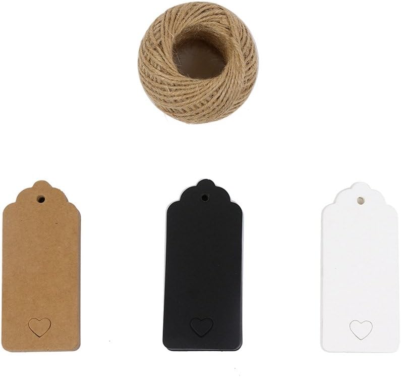 150ct Kraft Gift Tags Labels with String (3 Colors)