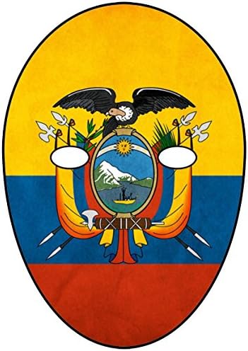 SOCCER WORLD CUP - ECUADOR - DIY CARD FACE MASK KIT - DO IT YOURSELF