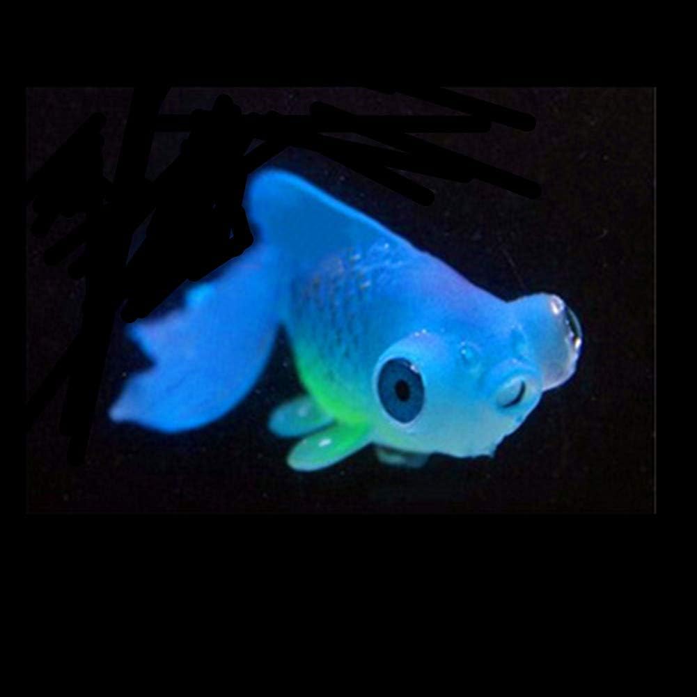 DUOBANGS Aquarium Decoration Fish Tank Decorations Fish Tank Ornament Aquarium Plastic Animals Fish Tank Ornaments Large Artificial Luminous Animals For Fish Tanks Goldfish Fish Tank Decorations blue